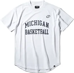 スポルディング SPALDING バスケット T シャツ ミシガン バスケットボール アーチ ロゴ ラウンドヘム  SMT25025M 2000 ホワイト