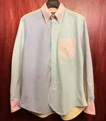 【SHIPS 取り扱い】 MADE IN USA製 GITMANBROS Vintage for SHIPS クレイジーカラー 長袖ボタンダウンオックスフォードシャツ マルチカラー 16Rサイズ