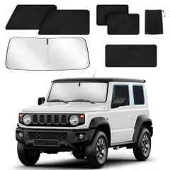 車用カーテン スズキ ジムニー(JB64/JB74)専用 マグネット カーテン 車中泊 サンシェード サイド UVカット 遮光 車ひよけシェード 簡単着脱 運転席 車窓 6枚セット 106BK6as e0110ab8