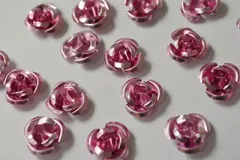 ビーズクラブ アルミ薔薇 大 ライトピンク レジン 12mm 30個 ピアス イヤリング パーツ ハンドメイド