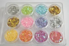 ビーズクラブ ホログラム スパンコール 2mm 10色セット ラメ レジン ネイル ケース入り
