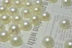 アクリル パール風 カボション 8mm 20個 ピアス イヤリング ボタン デコ パーツ ハンドメイド ビーズクラブ
