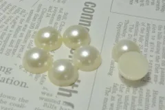 アクリル パール風 カボション 6mm 20個 ピアス イヤリング ボタン デコ パーツ ハンドメイド ビーズクラブ