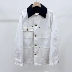 S+級/オーバーサイズS 24FW PRADA プラダ コットン ワークウェア ジャケット 白