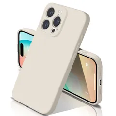 新品 yakxixi 用の iPhone 16 Pro ケース シリコン カバー 耐衝撃 ソフト素材 マット質感 さらさら手触り 傷付き防止 軽量 指紋防止 レンズ保護(白)