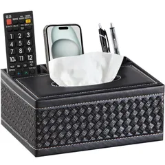 リモコンスタンド 多機能 リモコンラック ティッシュボックス リモコンケース おしゃれ ペン立て 仕切り付き 収納 小物入れ 卓上 収納 ティッシュケース オフィス 家庭用