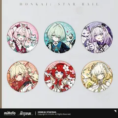 崩壊：スターレイル・公式　缶バッジ（ちびネコ）アグライア　トリビー　モーディス　キャストリス　アナイクス　ヒアンシー