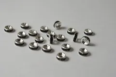 ビーズクラブ ロンデル メタルビーズ スペーサー ブラック 銀 平型 6mm 45個 ブレスレット ネックレス 金具 金属ビーズ
