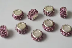 ビーズクラブ ロンデル メタルビーズ 大穴 指輪 パープル 12mm 4個 ブレスレット ネックレス 金具 金属ビーズ パーツ