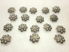 ビーズクラブ 座金 ビーズキャップ 丸 金古美 50個 8mm 天然石 パーツ ピアス イヤリング ネックレス ブレスレット ハンドメイドパーツ