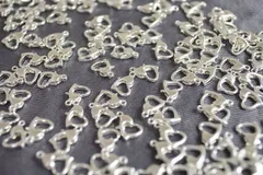 ハートカン カニカン ハート型 大 古代銀 留め具 12mm 20個 ビーズクラブ