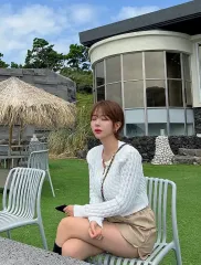 白ケーブルニットカーディガン 新品