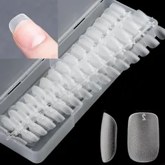 新品 HAPVITAL ネイルチップ 超薄 ロング クリア 240枚 夏 サンディング 自然なフィット感 つけ爪 収納ケース付 自然なフィット感 ジェルネイル 業務用 練習用 ネイルアート (オーバル)