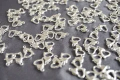 ハートカン カニカン ハート型 小 古代銀 留め具 10mm 20個 ビーズクラブ