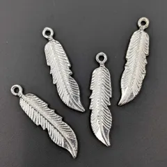 チャーム 羽 はね 大 シルバー 42mm 10個セット ビーズクラブ