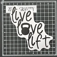 A228　筋トレ・フィットネス防水ステッカー ZEROGRAVITY