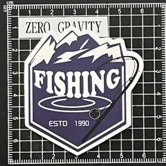 A345　釣り・フィッシング防水ステッカー ZEROGRAVITY