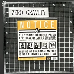 A449　インダストリアル警告系防水ステッカー ZEROGRAVITY