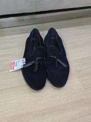 (新) ZARA MAN スウェード タッセル ローファー