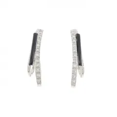 K18WG オニキス ピアス