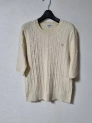 袖5分ラウンドネック ニット 66 77