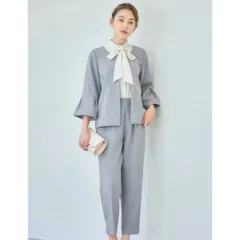 新品 DRESS PLUS レディース ノーカラージャケット ライトグレー XXL 入学式 卒業式 セレモニー フォーマル タックスリーブ フロントホック 羽織 上品 大きいサイズ 春 秋 きれいめ 学校行事 結婚式対応 ジャケット 単品 春秋 高見え 高級