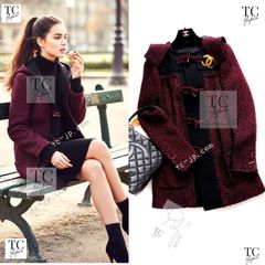 シャネル ジャケット スーツ CHANEL グレー ふんわり カメリア付 ウール ツイード スカート カール・ラガーフェルド 超美品 36 CHANEL - シャネル ジャケット スーツ CHANEL グレー ふんわり