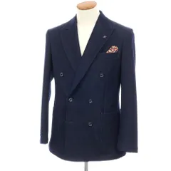 【中古】ジーステージ g-stage ストレッチ ポリエステルレーヨン ダブル6B カジュアルジャケット ネイビー【サイズ46】【メンズ】のサムネイル