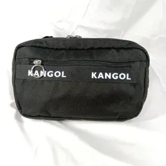 KANGOL カンゴール ウエストポーチ ボディバッグ ウエストバッグ 黒 ブラック ロゴテープ ジャガード 90s y2k 2000archives ストリート アーカイブ ヴィンテージライク ベタつきなし 軽量 男女兼用 ユニセックス フェス ライブのサムネイル