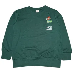 新品 [バンダイ] 2025年 秋冬 スーパーマリオ 裏毛 スウェットシャツ Super Mario グリーン◇130cm er8929azz-4