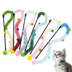 新品 SONGWAY 猫おもちゃ ねこじゃらし 可愛いぴんぴん紐 ストレス解消 6個セット