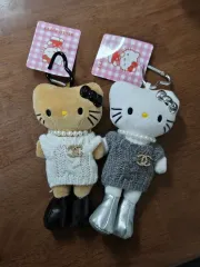 ロング脚ハローキティ ブランド ニット キーホルダー ぬいぐるみ