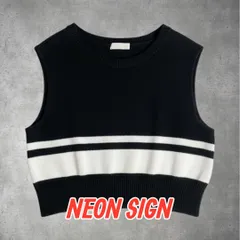 NEON SIGN ニットベスト BRIT VEST 44 ビッグシルエット レイヤード 人気 日本ブランド 0-71-901のサムネイル