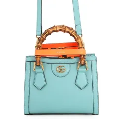 グッチ ハンドバッグ ダイアナ ミニ GG レザー/バンブー 655661 GUCCI 2wayショルダー