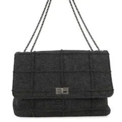 【美品】シャネル 2.55チョコバーレザー エナメル チェーン ショルダーバッグ CHANEL（シャネル） 2.55 チョコバー チェーンバッグ ショルダーバッグ