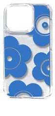 【新品未使用】iPhone14 Pro アイフォン14プロ クリア ハードケース ブルー  花 花柄 スマホケース スマホ 携帯ケース クリアケース