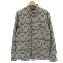 リーバイス Levi's ボタンダウンシャツ カジュアルシャツ 総柄 長袖 S グレー /HN