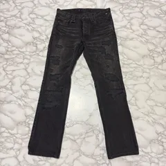 トレンド【ROAR ロアー  【商品名】クロスガン スタッズ/ダメージ加工 デニム パンツ/デストロイのサムネイル