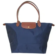 ロンシャン LONGCHAMP ル・プリアージュ トートバッグ 折り畳み ナイロン レザー A4収納 鞄 ネイビー ブラウン /X