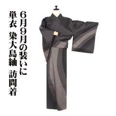 単衣 染大島紬 訪問着 正絹 濃茶 茶色 薄グレー 熨斗文 Mサイズ ki32032 未使用品 レディース シルク ギフト セミフォーマル 送料無料