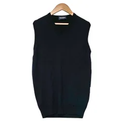 美品 JOHN SMEDLEY ジョンスメドレー Vネック ウール ニットベスト S ブラック メンズ 古着 中古 USEDのサムネイル