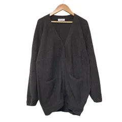 美品 24AW SALON adam et rope サロンアダムエロペ フォックスウール片畦Vネックニットカーディガン SHK34480 F グレー レディース 古着 中古 USED