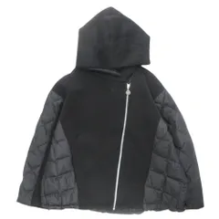 美品 MARECHAL TERRE マルシャル テル 異素材 切替 ダウン ジャケット ブルゾン フード ZMT205CO122A サイズ2 黒 ブラック レディース 古着 中古 USEDのサムネイル