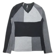 美品 wjk ダブルジェイケイ cotton boa randam shift 裏起毛 スウェット トレーナー トップス Vネック S ブラック グレー メンズ 古着 中古 USEDのサムネイル