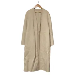 美品 23AW DES REES デプレ ノーカラーリバーコート Free ベージュ レディース 古着 中古 USEDのサムネイル