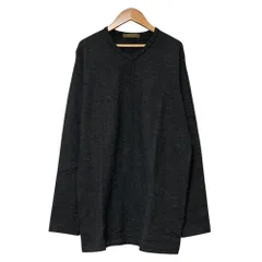 美品 Y's for men ワイズフォーメン ヴィンテージ Vネック ニットセーター チャコールグレー メンズ 古着 中古 USEDのサムネイル
