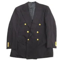 POLO by RALPH LAUREN ポロバイラルフローレン 90's 金ボタン ダブル テーラード ジャケット 紺ブレザー ヴィンテージ ネイビー メンズ 古着 中古 USED