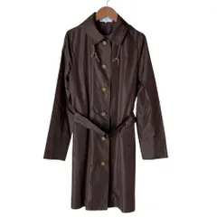 美品 MACKINTOSH PHILOSOPHY マッキントッシュフィロソフィー 撥水 フード付き レインコート 38 ブラウン レディース 古着 中古 USEDのサムネイル