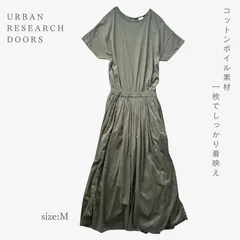 URBAN RESEARCH DOORS アーバンリサーチ ドアーズ 24SS コットンボイルドッキングギャザーワンピース 1枚で◎ ウエストゴム仕様