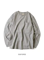 【国内正規品】グッドウェア Goodwear ポケT TEE ポケット Tシャツ 長袖 ロングスリーブ 丸胴 ホールガーメント アメリカ製/OXFORD/S